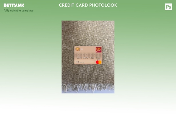 модерен стил Канада CIBC банка мастер дебитна картичка photolook преден шаблон